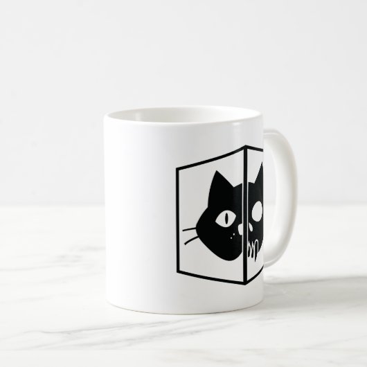 Mug Graphique de chat de Schrödinger (Devant droit)