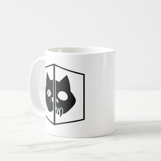 Mug Graphique de chat de Schrödinger (Devant gauche)