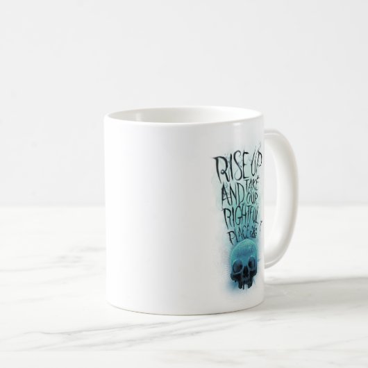 Mug Graphique de crâne et de fumée (Devant droit)
