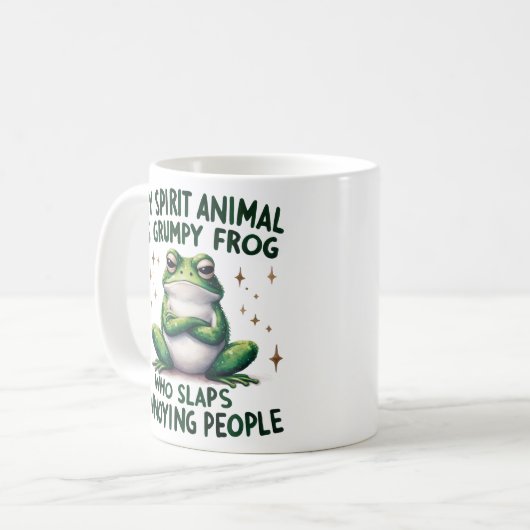 Mug Graphique de devis de grenouille gras et sassy (Devant gauche)