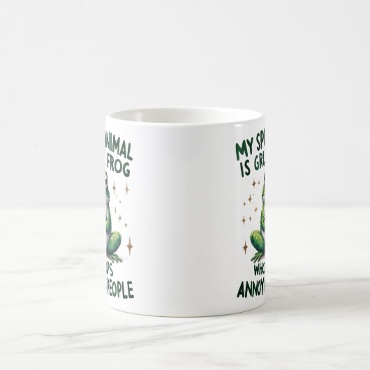 Mug Graphique de devis de grenouille gras et sassy (Centre)