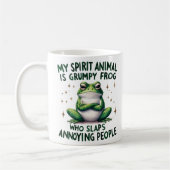 Mug Graphique de devis de grenouille gras et sassy (Gauche)