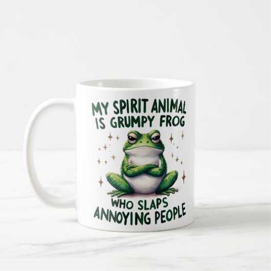 Mug Graphique de devis de grenouille gras et sassy (Gauche)