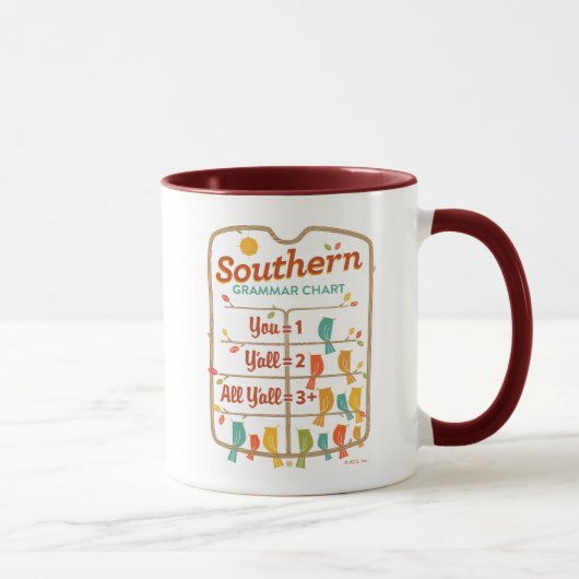 Mug Graphique de grammaire du sud (Droite)