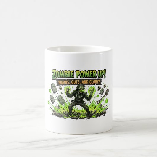 Mug Graphique de joueur de puissance zombie (Centre)