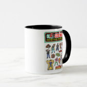 Mug Graphique de la feuille d'autocollants rétro Gooni (Devant droit)