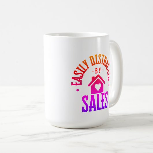 Mug Graphique de l'immobilier drôle (Devant droit)