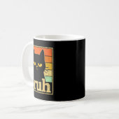 Mug Graphique de Mème de Chat Bruh – Mème Rétro de Cha (Devant gauche)