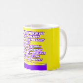 Mug Graphique de message de mots sur AMERICA (Devant droit)
