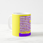 Mug Graphique de message de mots sur AMERICA (Devant gauche)