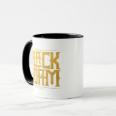 Mug Graphique de nom empilé Adam noir (Devant gauche)