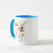 Mug Graphique de rire de vache et de poulet (Devant gauche)