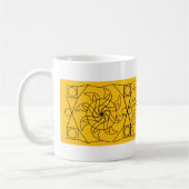 Mug - Graphique de roue à eau sur orange (Gauche)