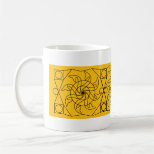 Mug - Graphique de roue à eau sur orange