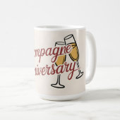 Mug Graphique de script de célébration d'anniversaire (Devant droit)