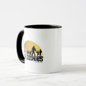 Mug Graphique de silhouette de coucher de soleil des G (Devant gauche)
