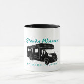 Mug Graphique de silhouette de la classe C Motorhome (Centre)
