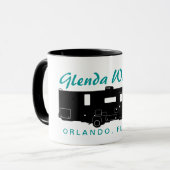 Mug Graphique de silhouette de la classe C Motorhome (Devant gauche)