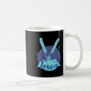 Mug Graphique De Ski Rétro Pour Les Vacances De Statio