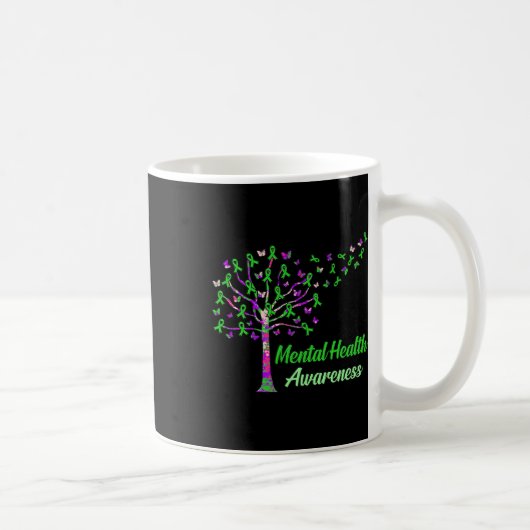 Mug Graphique de soutien des rubans d'arbre de sensibi (Droite)