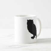 Mug Graphique de vecteur élégant de silhouette de noir (Devant droit)