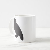 Mug Graphique de vecteur élégant de silhouette de noir (Devant gauche)