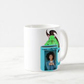 Mug graphique d'écureuil humain amusant (Devant droit)