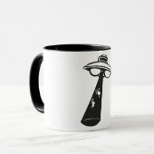 Mug Graphique d'enlèvement d'ovni rétro Alien Sci-Fi (Devant gauche)