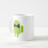Mug Graphique d'icône de robot Android formel (Devant gauche)