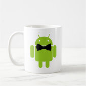 Mug Graphique d'icône de robot Android formel (Gauche)