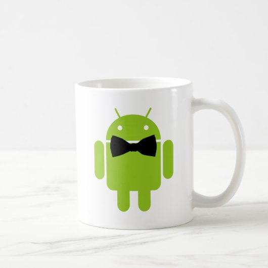 Mug Graphique d'icône de robot Android formel (Droite)