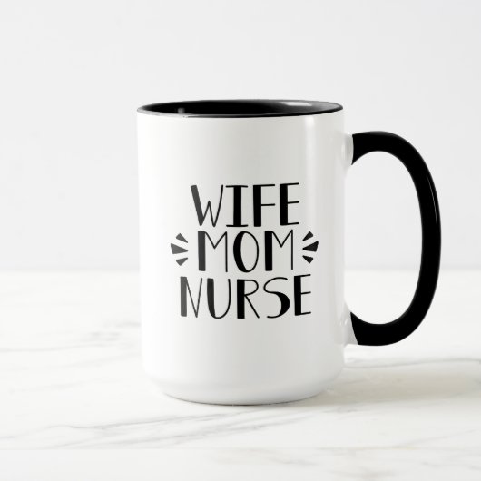Mug Graphique d'infirmière de maman d'épouse (Droite)