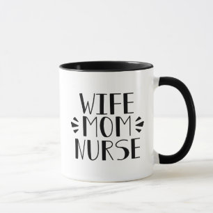Mug Graphique d'infirmière de maman d'épouse