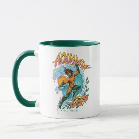 Mug Graphique du Surf de levage Aquaman et Trident (Gauche)