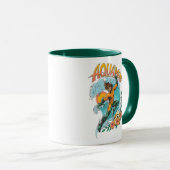 Mug Graphique du Surf de levage Aquaman et Trident (Devant droit)