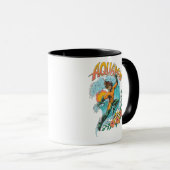 Mug Graphique du Surf de levage Aquaman et Trident (Devant droit)