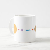 Mug Graphique du système solaire à terre plate (Devant gauche)