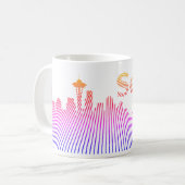 Mug Graphique en silhouette de Seattle (Devant gauche)
