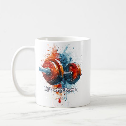 Mug Graphique et texte colorés (Gauche)
