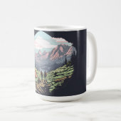 Mug Graphique extérieur unique, rétrographique/vintage (Devant droit)