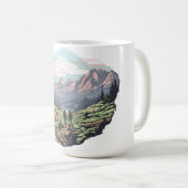 Mug Graphique extérieur unique, rétrographique/vintage (Devant droit)