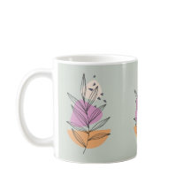 Graphique feuille moderne avec arrière - plan bleu