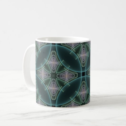 Mug Graphique géométrique Turquoise moderne (Devant gauche)