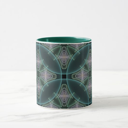 Mug Graphique géométrique Turquoise moderne (Centre)