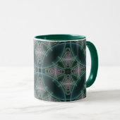 Mug Graphique géométrique Turquoise moderne (Devant droit)