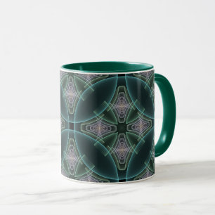Mug Graphique géométrique Turquoise moderne