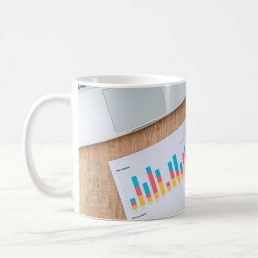 Mug Graphique graphique finance données financières (Gauche)
