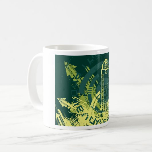 Mug Graphique Grunge City (Devant gauche)