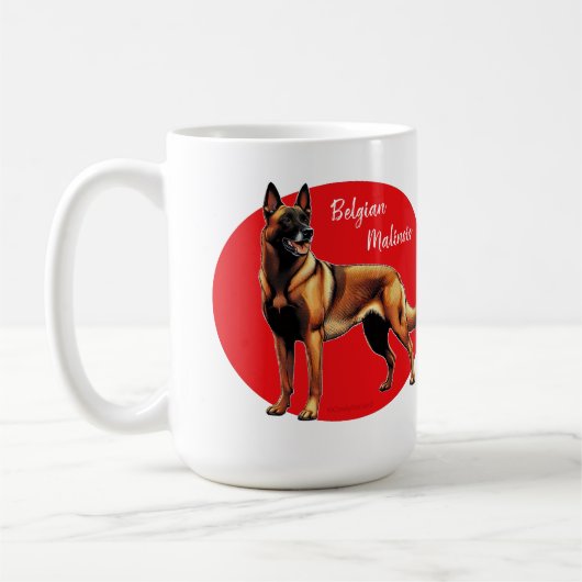 Mug Graphique malinois belge (Gauche)