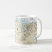 Mug Graphique marin des baies d'huîtres et de Huntingt (Devant droit)